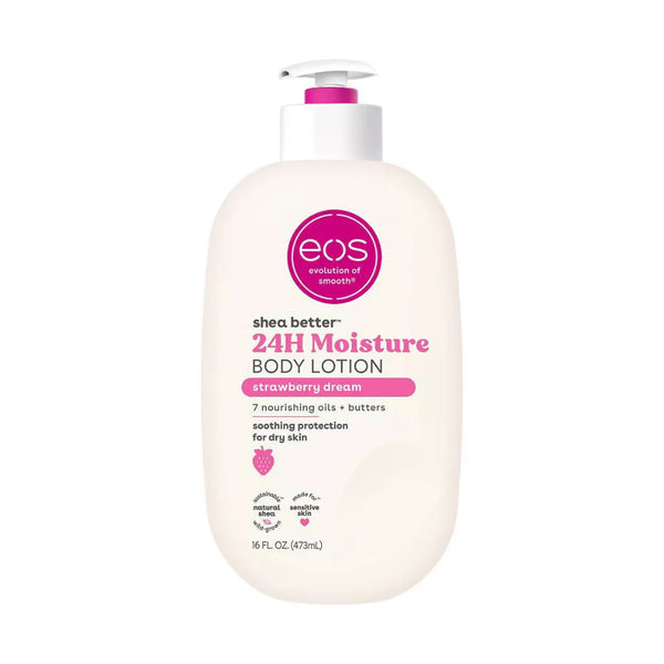 eos shea better 24H moisture body lotion - strawberry dream 473ml