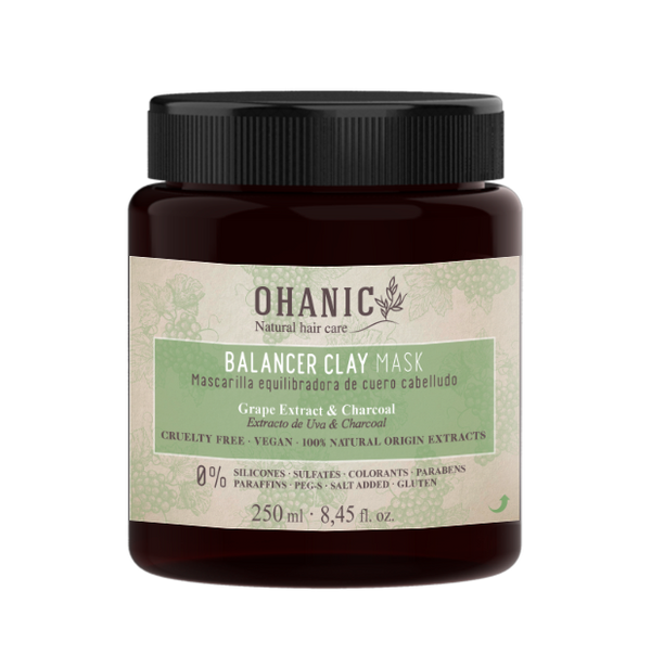 OHANIC Balancer clay mask - masque équilibrant pour le cuir chevelu gras, 250ml