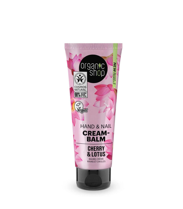 Organic shop crème mains et ongles cerises & lotus, 75ml