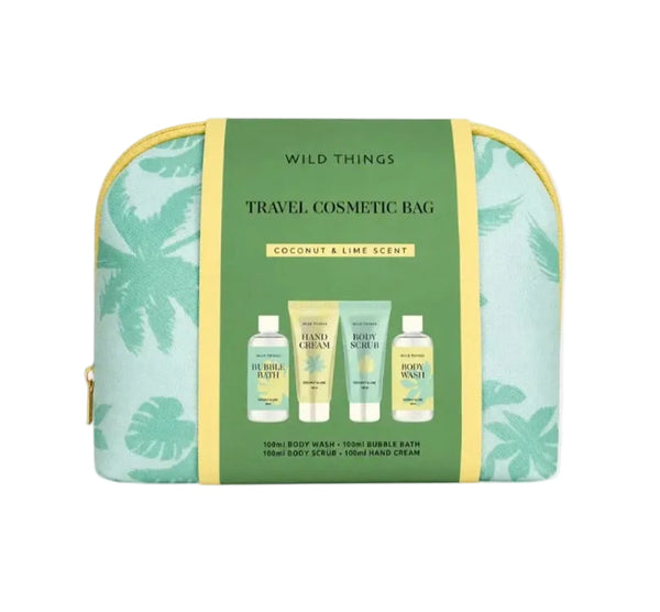 Wild Things Travel Cosmetic Bag Coconut & Lime Scent