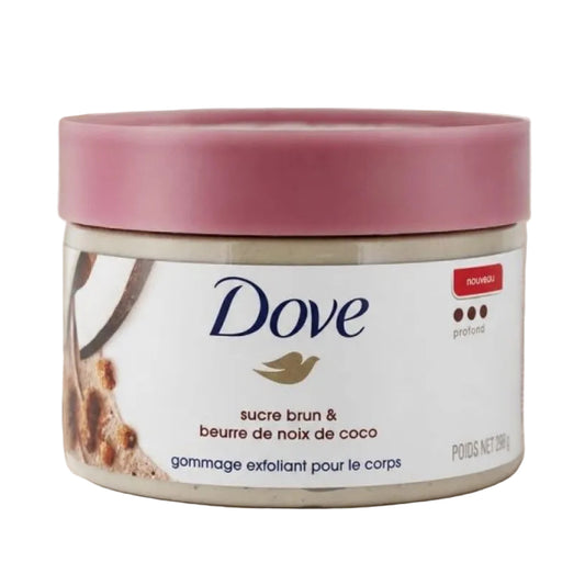Dove gommage exfoliant sucre brun & beurre de noix de coco 298ml