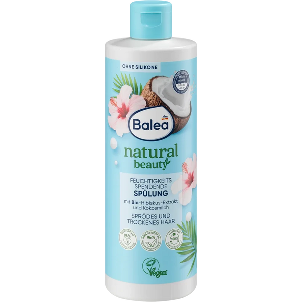 Balea après-shampooing Natural Beauty à l’extrait d'hibiscus & lait de coco, 350 ml