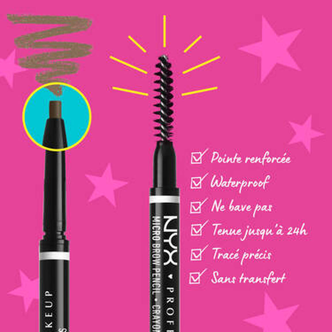 Nyx professional makeup- crayon micro pour les sourcils waterproof